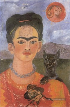 Frida Kahlo œuvres - Autoportrait avec un portrait de Diego sur le sein et Maria entre les sourcils féminisme Frida Kahlo